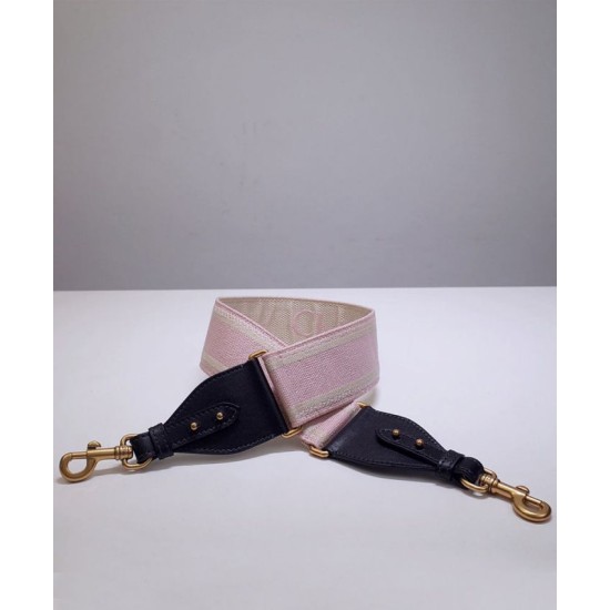 Replica Cinturino ricamato Christian Dior 'Christian Dior' rosa