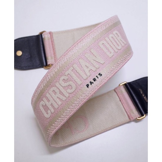 Replica Cinturino ricamato Christian Dior 'Christian Dior' rosa