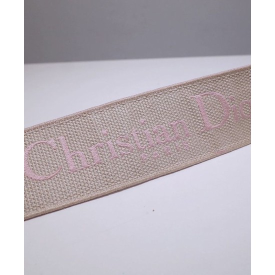 Replica Cinturino ricamato Christian Dior 'Christian Dior' rosa