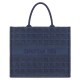 Replica Christian Dior Cannage Embroidery Dior Book Tote Borse Blu scuro