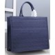 Replica Christian Dior Cannage Embroidery Dior Book Tote Borse Blu scuro