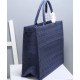 Replica Christian Dior Cannage Embroidery Dior Book Tote Borse Blu scuro