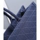 Replica Christian Dior Cannage Embroidery Dior Book Tote Borse Blu scuro