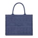 Replica Borsa tote Christian Dior piccola Dior Book Blu scuro