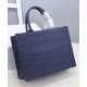 Replica Borsa tote Christian Dior piccola Dior Book Blu scuro