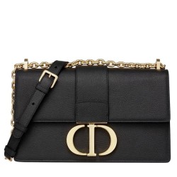 Replica Borsa a catena Christian Dior 30 Montaigne Nera