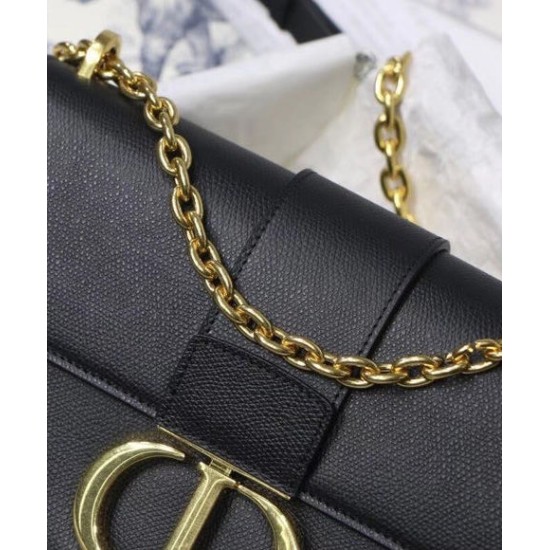 Replica Borsa a catena Christian Dior 30 Montaigne Nera