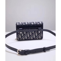 Replica Pochette Christian Dior 30 Montaigne 2-in-1 blu scuro