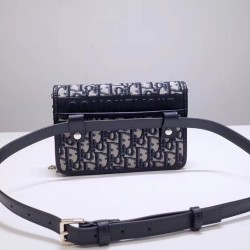 Replica Pochette Christian Dior 30 Montaigne 2-in-1 blu scuro