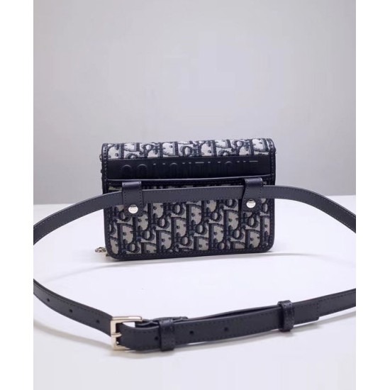 Replica Pochette Christian Dior 30 Montaigne 2-in-1 blu scuro