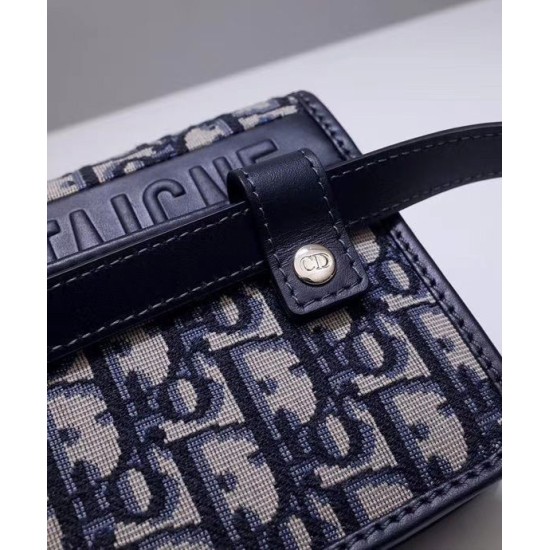 Replica Pochette Christian Dior 30 Montaigne 2-in-1 blu scuro
