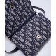 Replica Pochette Christian Dior 30 Montaigne 2-in-1 blu scuro