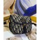 Replica Borsa Christian Dior piccola Dior Bobby blu scuro