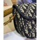 Replica Borsa Christian Dior piccola Dior Bobby blu scuro
