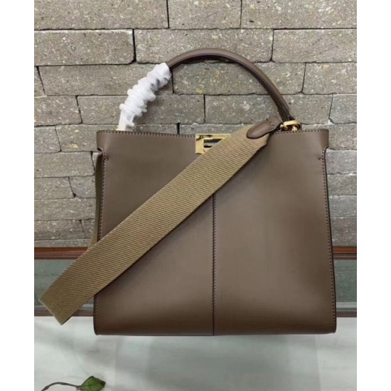Replica Peekaboo X-lite Medium Leather Borse Coffee