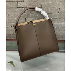 Replica Peekaboo X-lite Medium Leather Borse Coffee