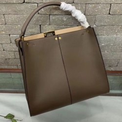 Replica Peekaboo X-lite Medium Leather Borse Coffee