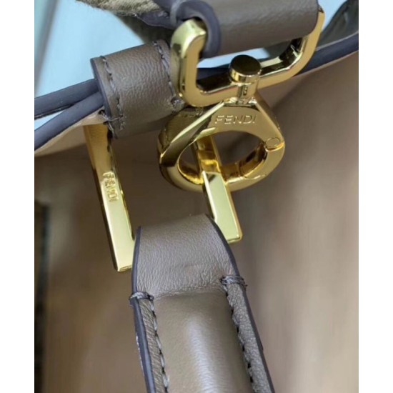 Replica Peekaboo X-lite Medium Leather Borse Coffee