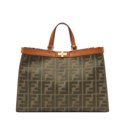 Replica Borsa Peekaboo X-tote Canvas 8BH374 Caffè