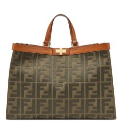 Replica Borsa Peekaboo X-tote Canvas 8BH374 Caffè