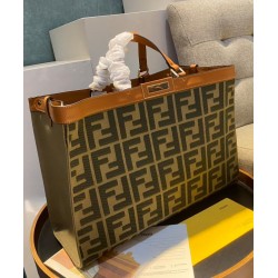 Replica Borsa Peekaboo X-tote Canvas 8BH374 Caffè