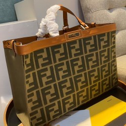 Replica Borsa Peekaboo X-tote Canvas 8BH374 Caffè