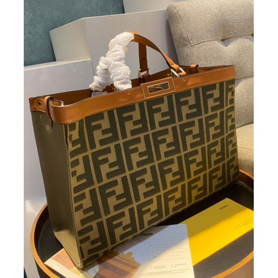 Replica Borsa Peekaboo X-tote Canvas 8BH374 Caffè Replica Borsa Peekaboo X-tote Canvas 8BH374 Caffè