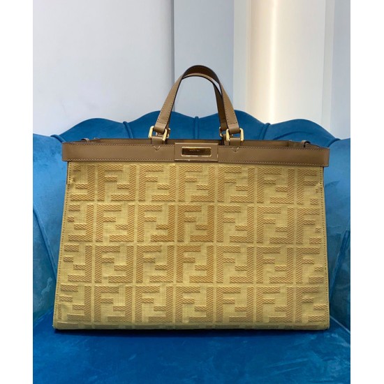 Replica Borsa Peekaboo X-tote Canvas 8BH374 Crema