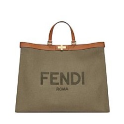 Replica Borsa Peekaboo X-tote Canvas 8BH374 Khaki