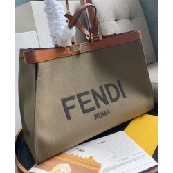 Replica Borsa Peekaboo X-tote Canvas 8BH374 Khaki