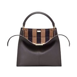 Replica Borsa Peekaboo X-lite media in pelle caffè scuro