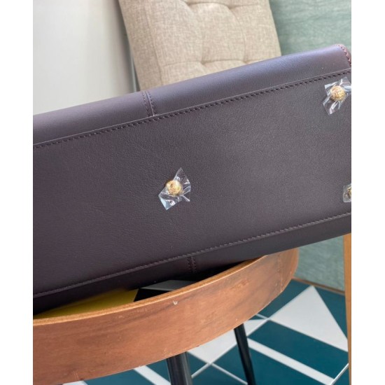 Replica Borsa Peekaboo X-lite media in pelle caffè scuro