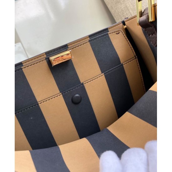 Replica Borsa Peekaboo X-lite media in pelle caffè scuro