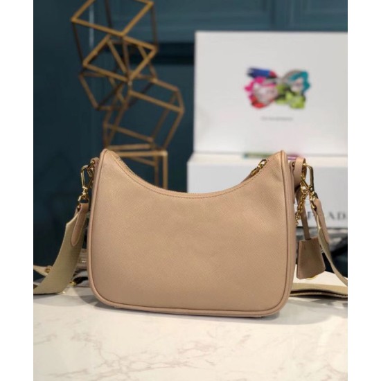 Replica Borsa Prada Re-Edition 2005 in pelle Saffiano 1BH204 Albicocca