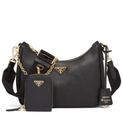 Replica Borsa Prada Re-Edition 2005 in pelle Saffiano 1BH204 Nera