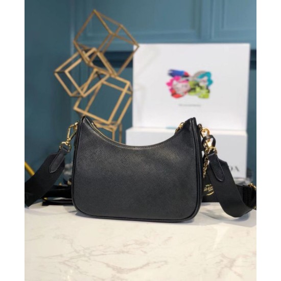 Replica Borsa Prada Re-Edition 2005 in pelle Saffiano 1BH204 Nera