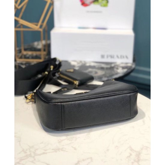 Replica Borsa Prada Re-Edition 2005 in pelle Saffiano 1BH204 Nera