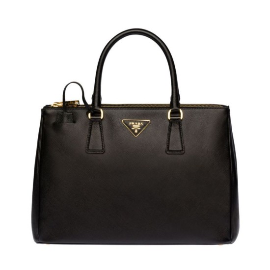 Replica Borsa tote Prada Galleria in pelle morbida 1BA274 Nera