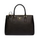 Replica Borsa tote Prada Galleria in pelle morbida 1BA274 Nera