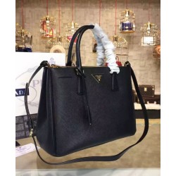 Replica Borsa tote Prada Galleria in pelle morbida 1BA274 Nera