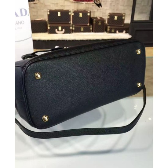 Replica Borsa tote Prada Galleria in pelle morbida 1BA274 Nera