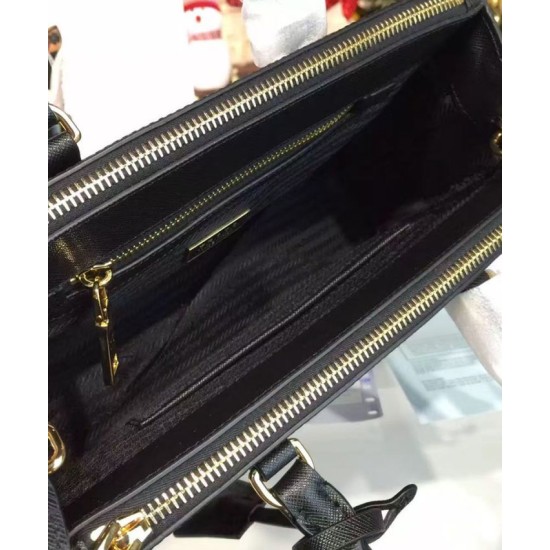Replica Borsa tote Prada Galleria in pelle morbida 1BA274 Nera