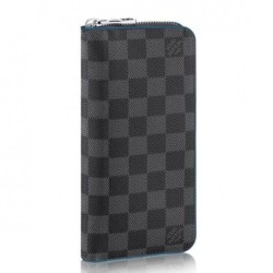 Replica Zippy Portafoglio Vertical Damier Graphite N63305