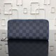 Replica Zippy Portafoglio Vertical Damier Graphite N63305