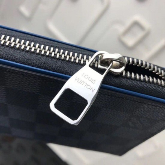 Replica Zippy Portafoglio Vertical Damier Graphite N63305