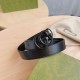 Replica Cintura Gucci GG Marmont sottile 3cm 414516 Nero