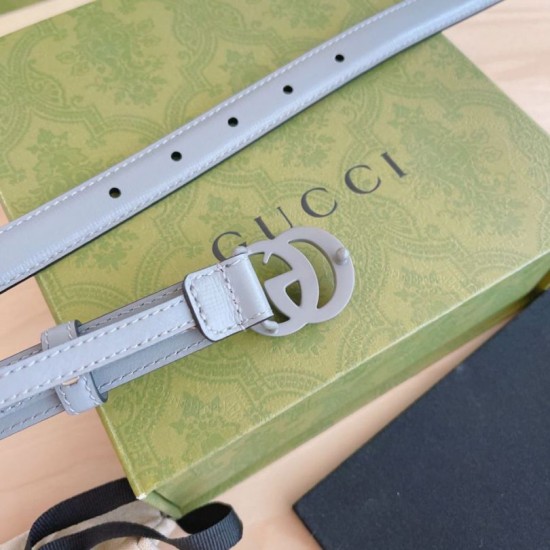 Replica Cintura Gucci GG Marmont sottile 2cm 414516 Grigio