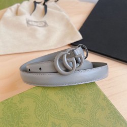 Replica Cintura Gucci GG Marmont sottile 2cm 414516 Grigio