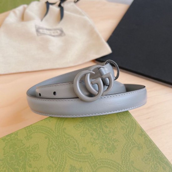 Replica Cintura Gucci GG Marmont sottile 2cm 414516 Grigio
