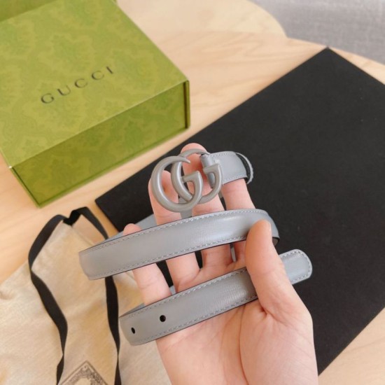 Replica Cintura Gucci GG Marmont sottile 2cm 414516 Grigio